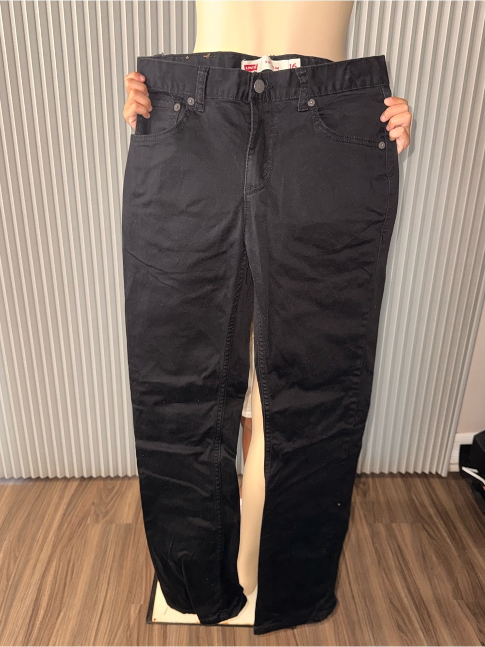 Boy’s Black Straight-Leg Jeans